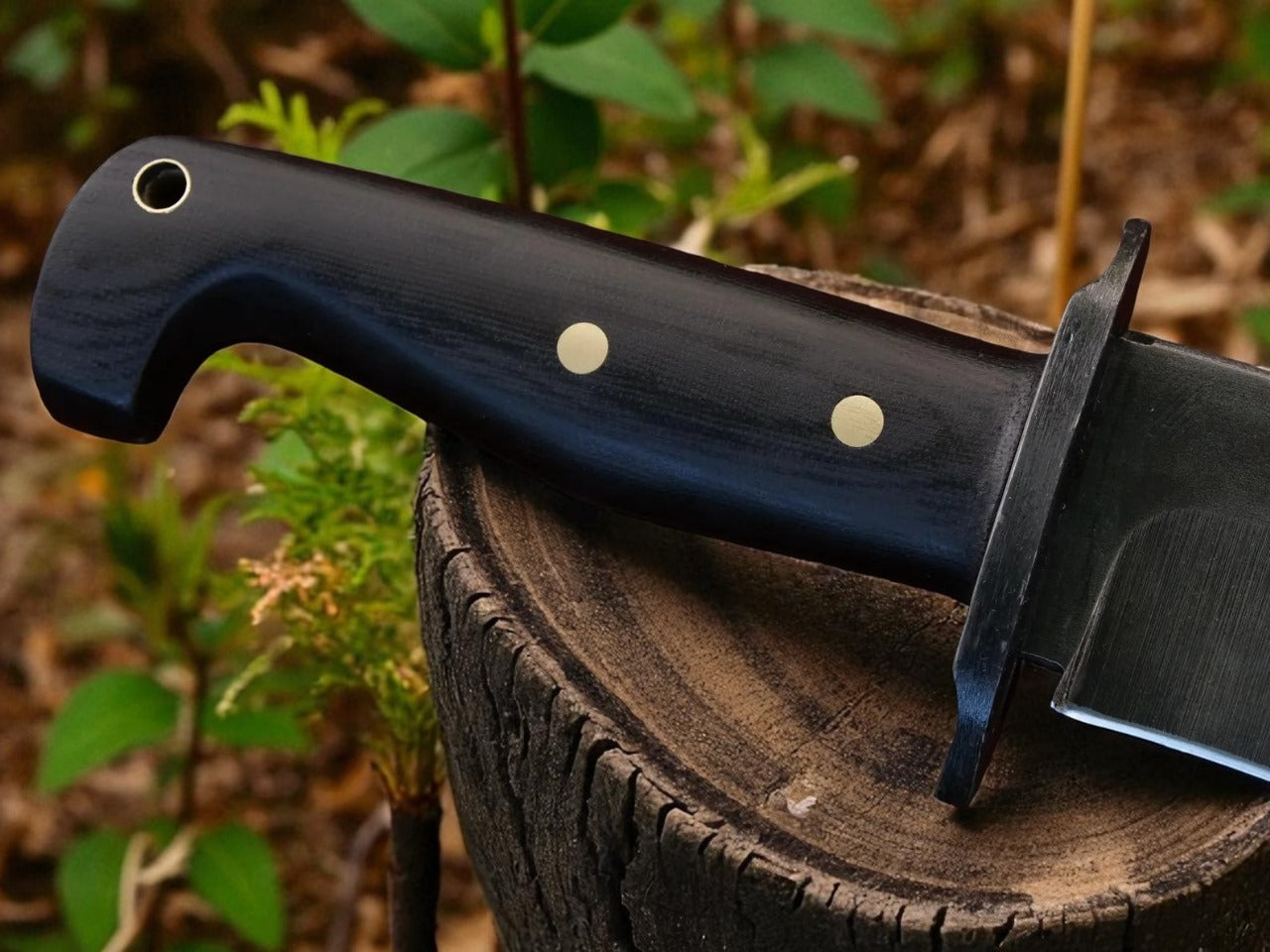 Tercio Raider, 10" Full Tang Bowie Knife. Leather Sheath, Micarta Grips