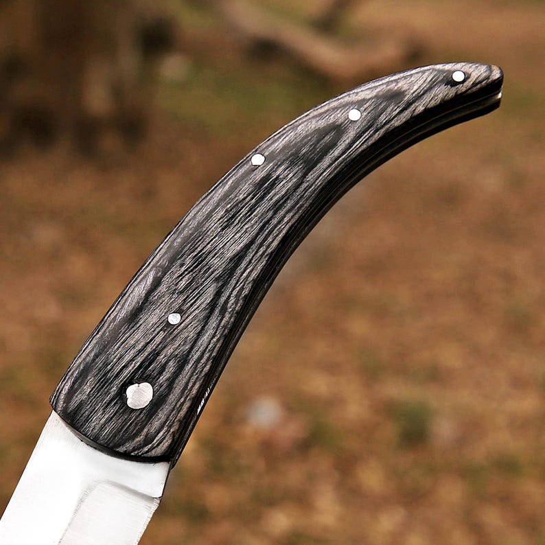 Handmade J2 Steel Folding Knife With Beautiful Leather Sheath