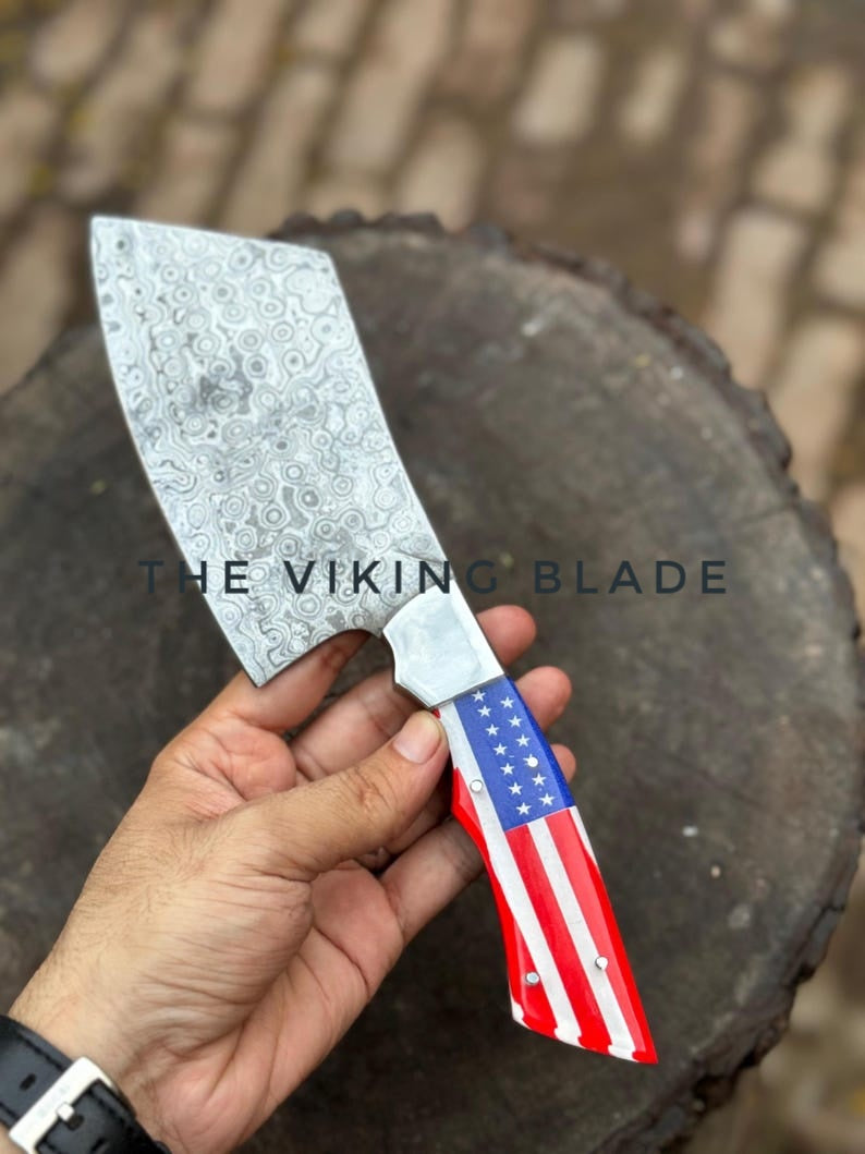 Custom Handmade Damascus Steel Chef Kitchen Knife