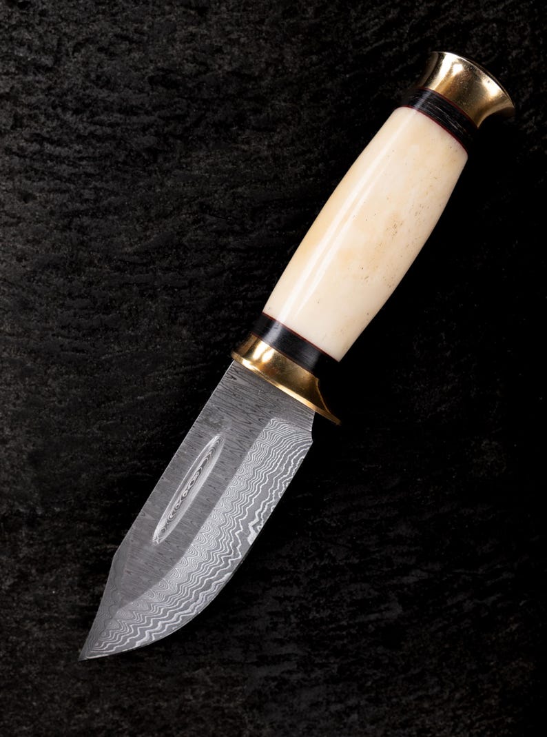 Custom Handmade Damascus Hunting Knife