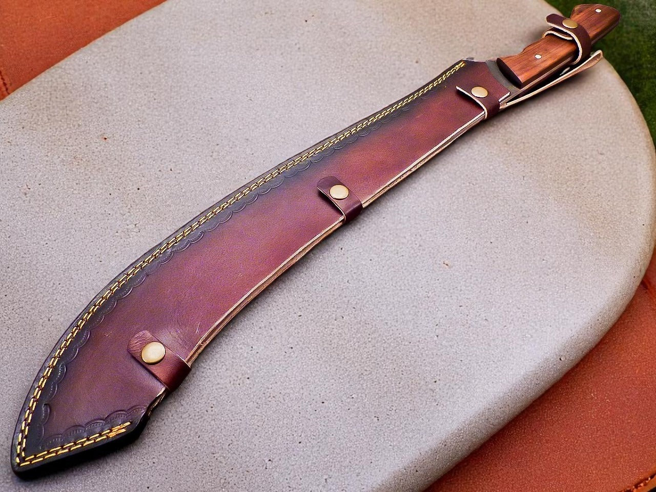 Custom Handmade Viking Machete Survival Knife With Sheath
