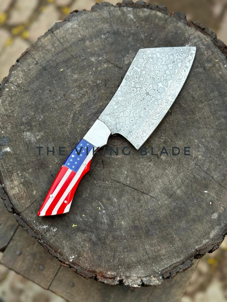 Custom Handmade Damascus Steel Chef Kitchen Knife