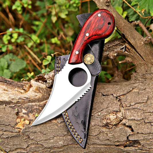 Custom Handmade Skinner Knife With Leather Sheath