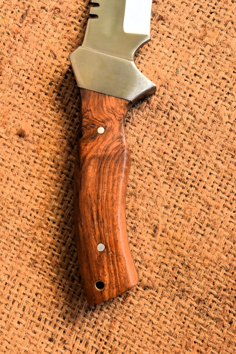 Handmade Carbon Steel Hunting Knife With Wood Handle Bowie Knife Gift For Him Anniversary Gift Camping Knife Gift For Father Outdoor Gift