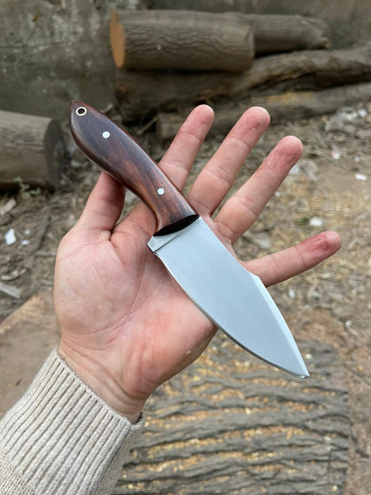 Custom Handmade Skinner Knife Rosewood Handle