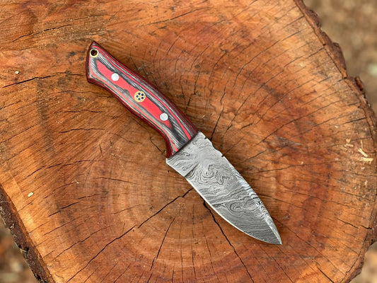 Custom Handmade Damascus Steel Skinner Knife