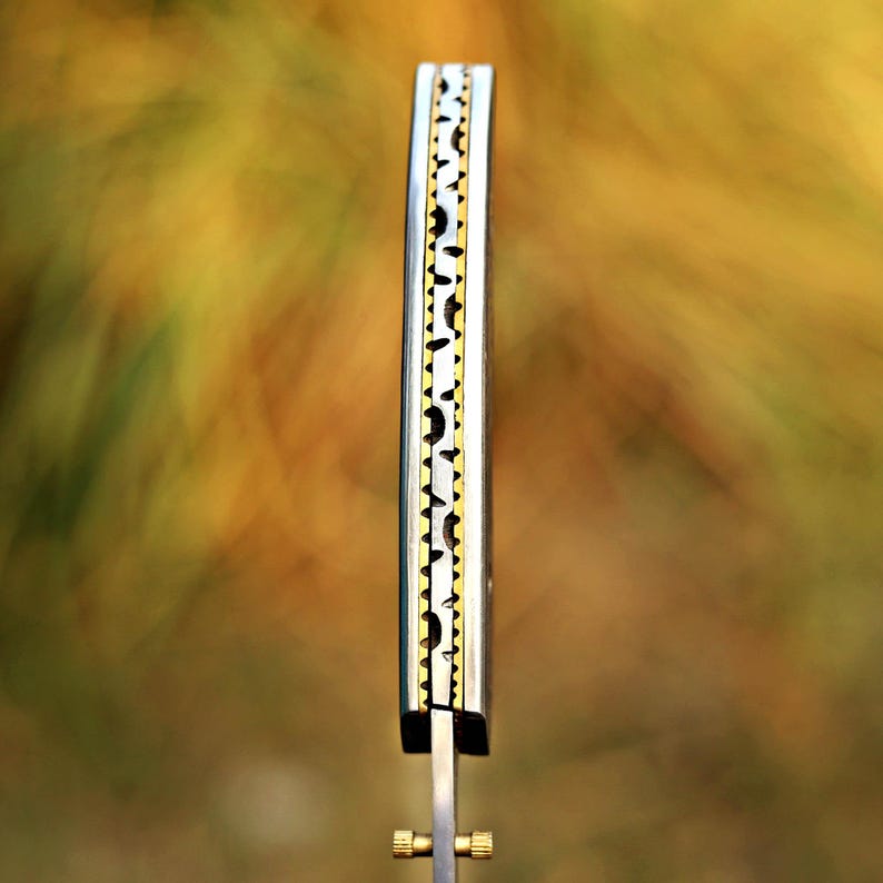 Handcrafted Foldable Knife with Exquisite Laser-Engraved Floral Pattern - Perfect Gift Idea