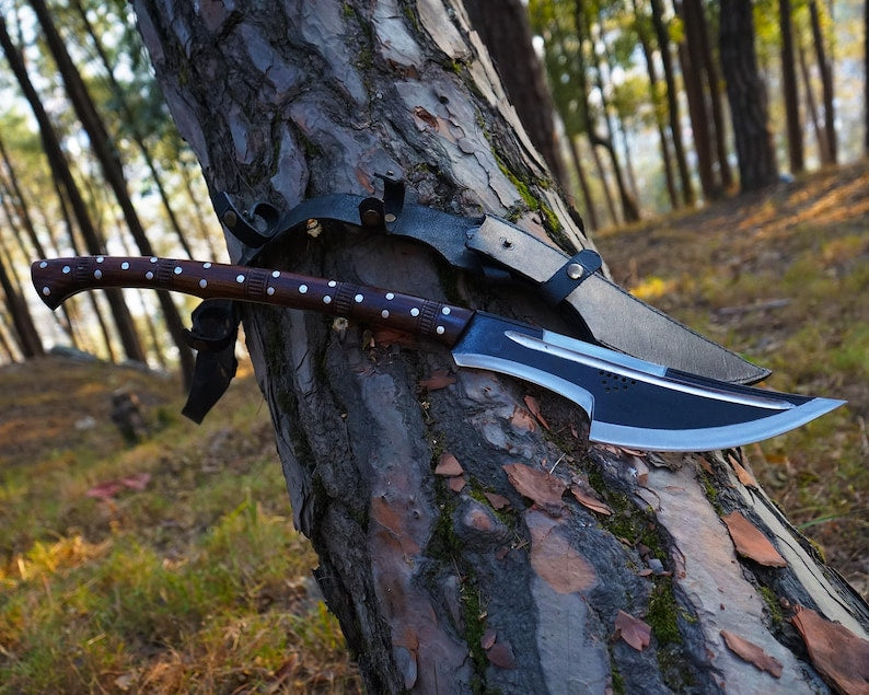 The Legacy of Himalayan Artisanship | Highly Graded Carbon Steel Blade | 9 inch black blade Farmer Axe