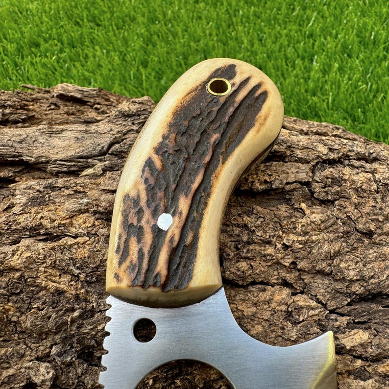 Custom Handmade Skinner Hunting Knife With Leather Sheath