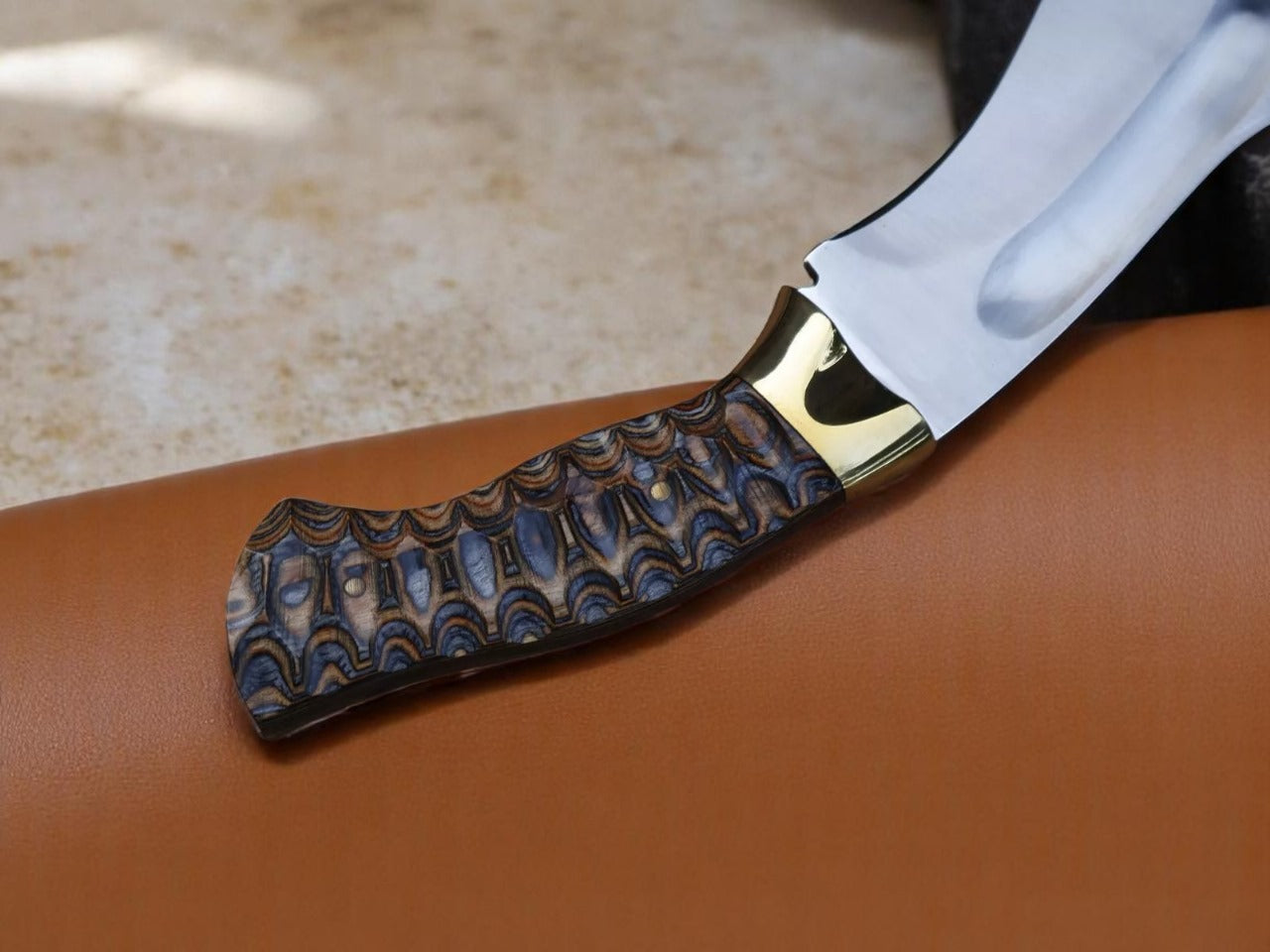 Custom Handmade Hunting Kukri Knife With Leather Sheath