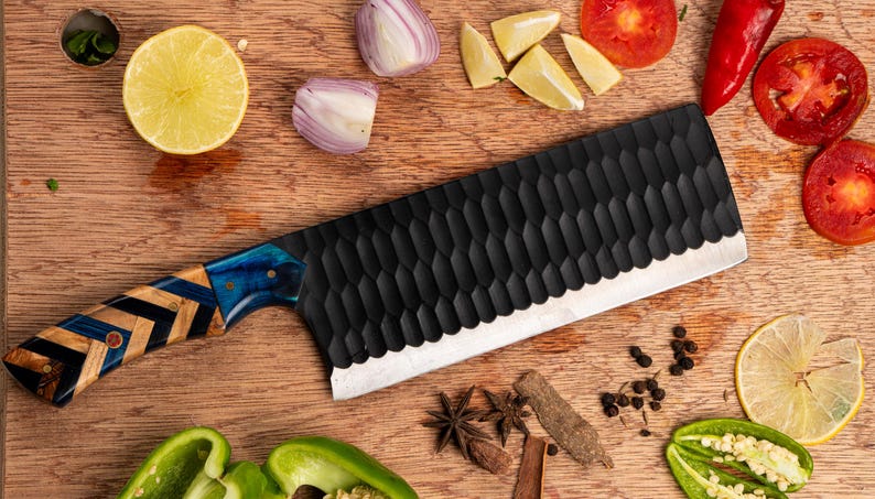 Custom Handmade Kitchen Knives Chef Set With Leather Roll Kit