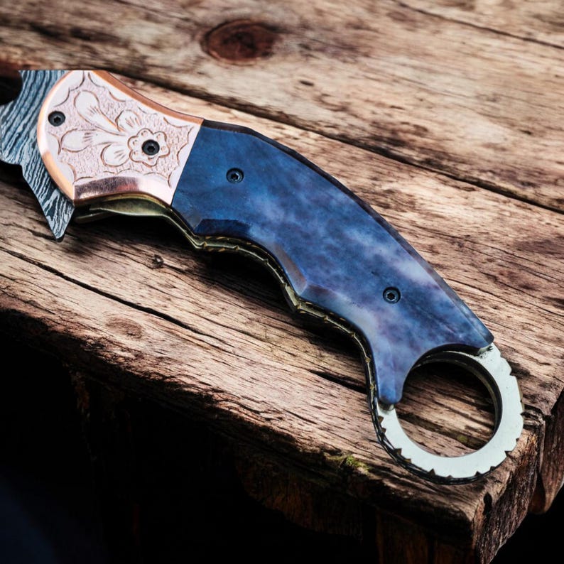 Custom Handmade Damascus Steel Folding Pocket Knife With Leather Sheath