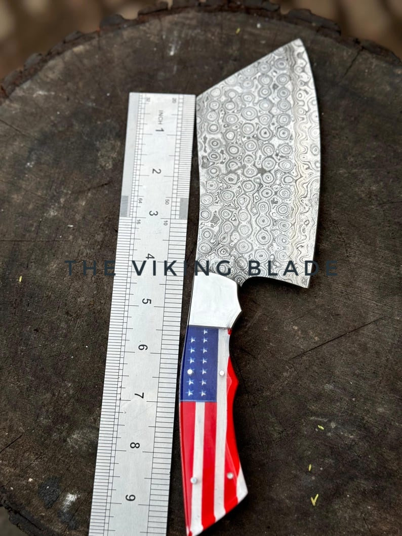 Custom Handmade Damascus Steel Chef Kitchen Knife