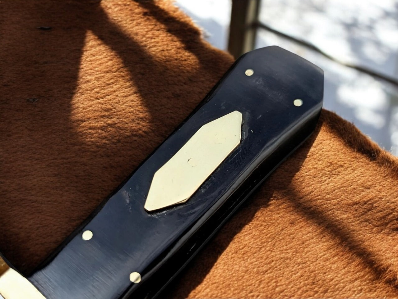 Custom Handmade Hunting Bowie Knife With Leather Sheath