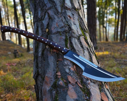 The Legacy of Himalayan Artisanship | Highly Graded Carbon Steel Blade | 9 inch black blade Farmer Axe