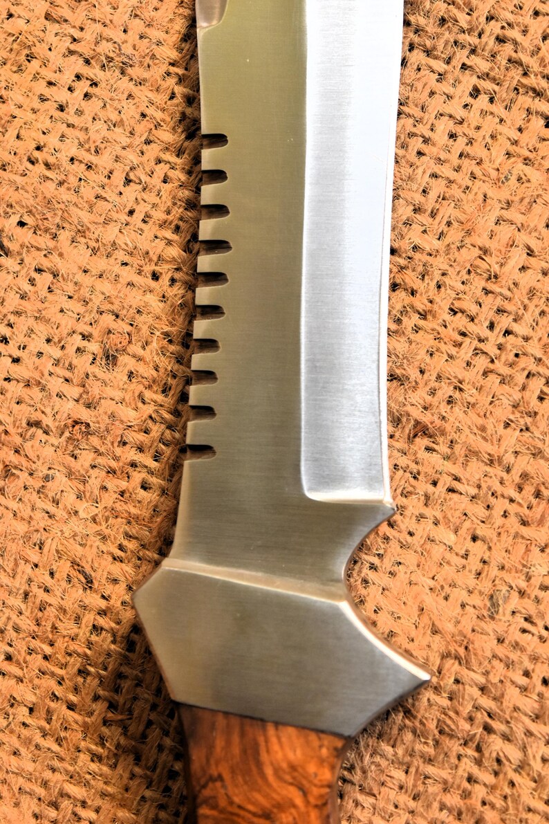 Handmade Carbon Steel Hunting Knife With Wood Handle Bowie Knife Gift For Him Anniversary Gift Camping Knife Gift For Father Outdoor Gift