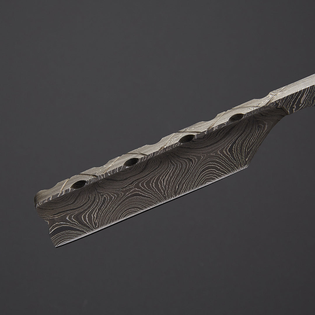 Custom Handmade Damascus Steel Straight Razor With Leather Sheath