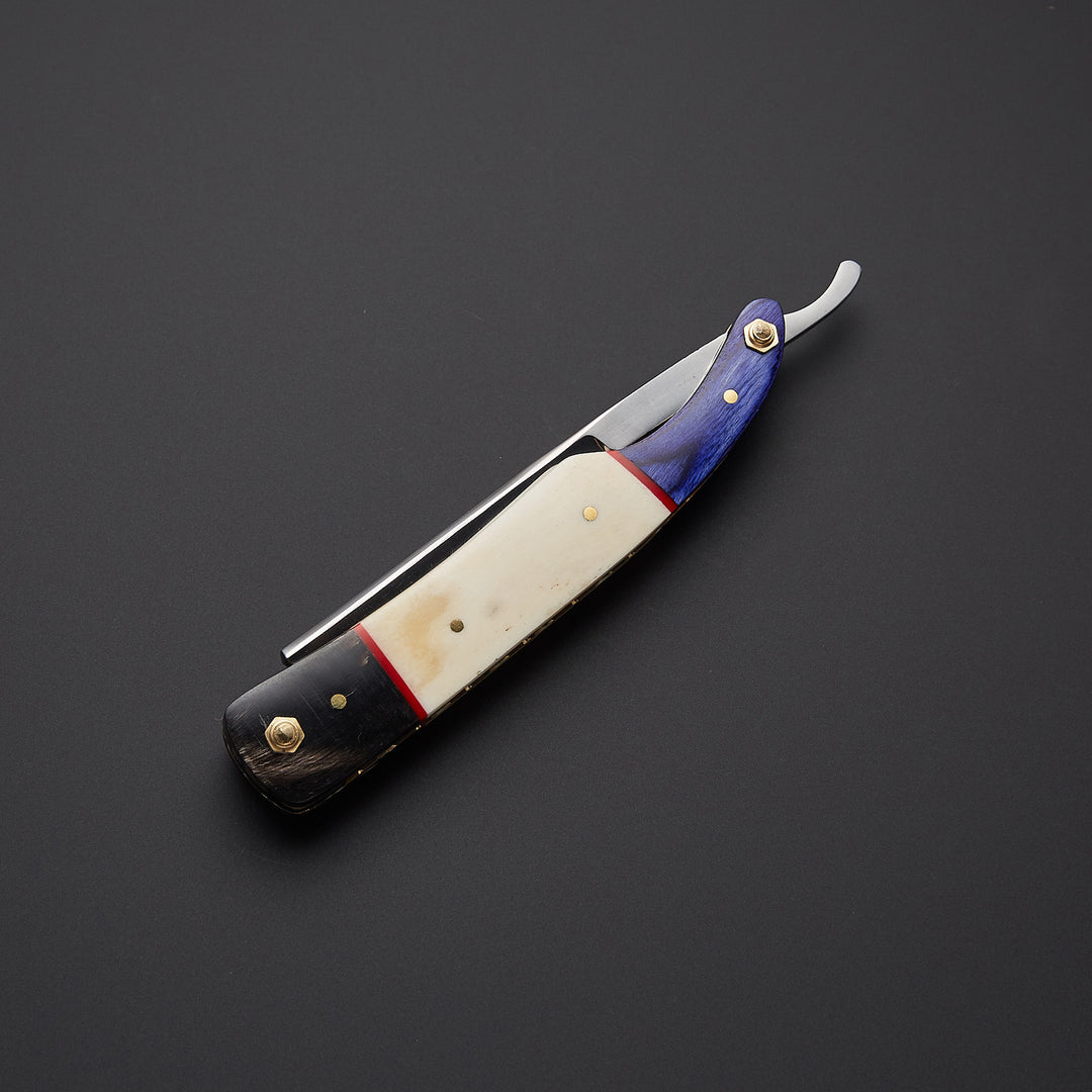 Custom Handmade J2 Steel Straight Razor With Leather Sheath