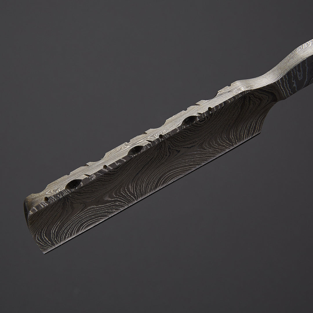 Custom Handmade Damascus Steel Straight Razor With Leather Sheath