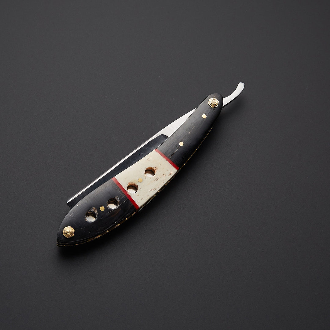 Custom Handmade J2 Steel Straight Razor With Leather Sheath