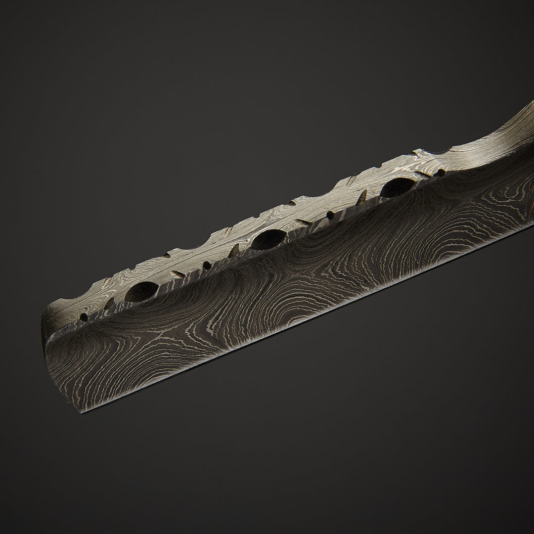 Custom Handmade Damascus Steel Straight Razor With Leather Sheath