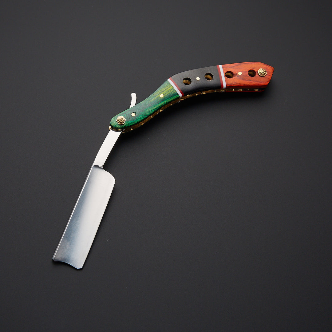Custom Handmade J2 Steel Straight Razor With Leather Sheath