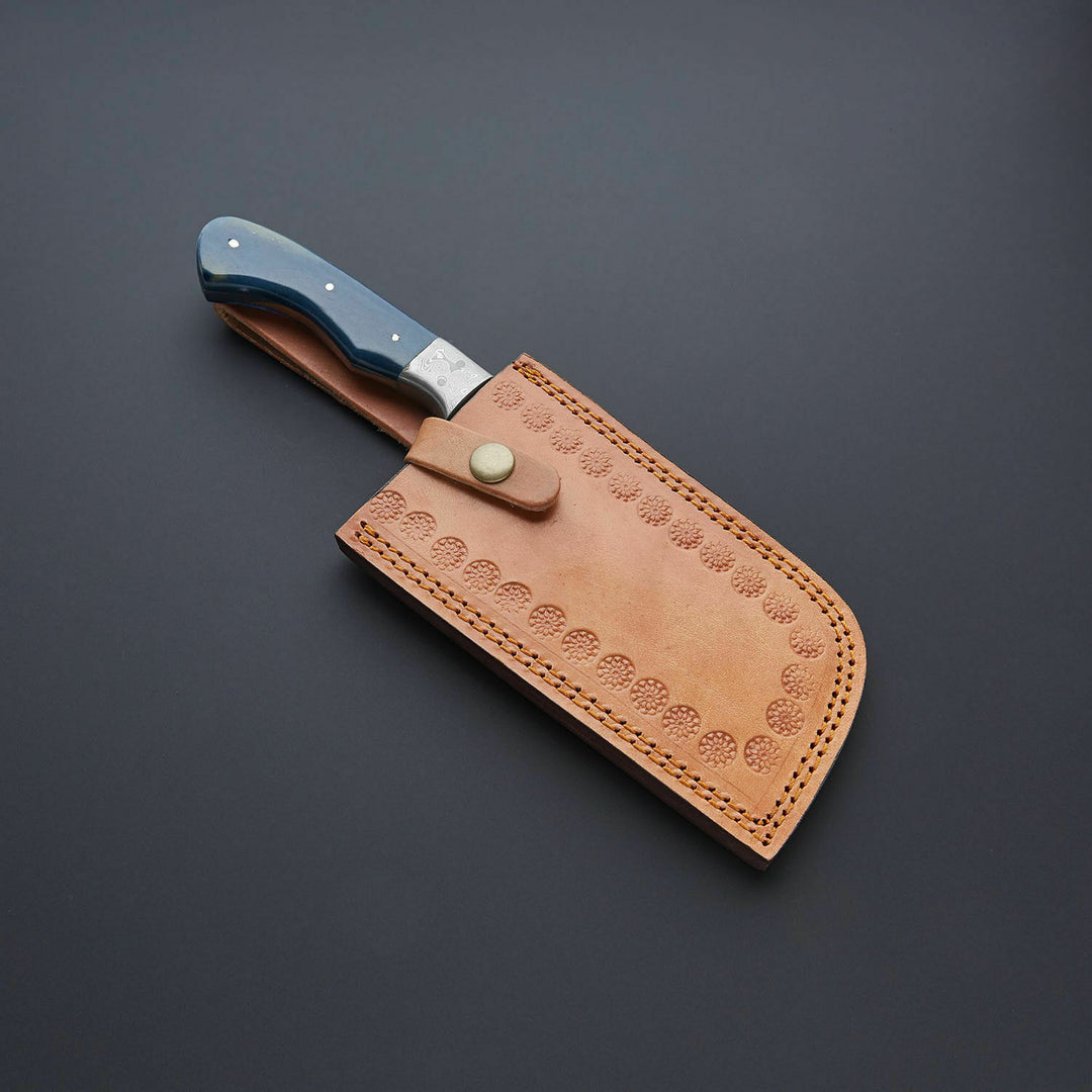 Handmade Damascus Steel Cleaver Chopper Kitchen Chef Knife Bone Handle