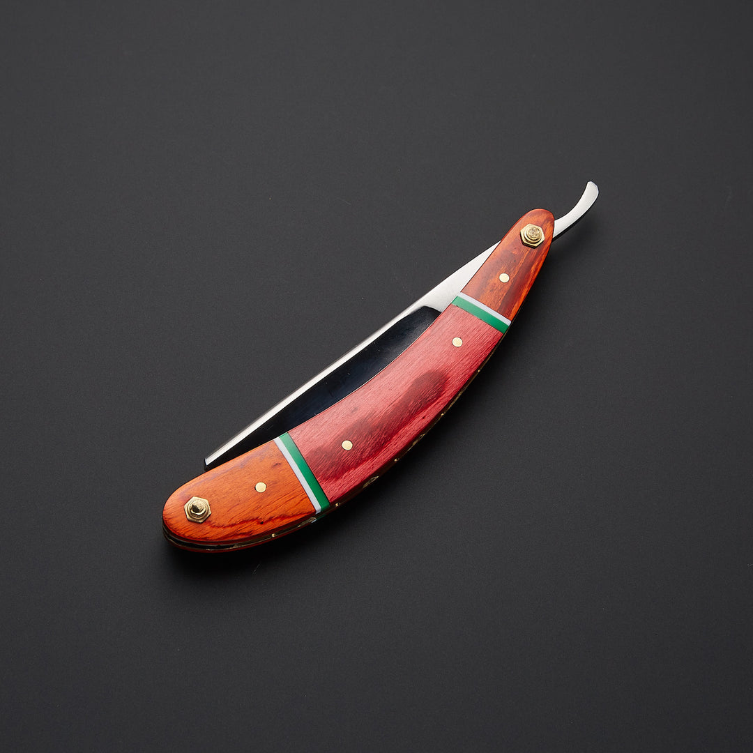 Custom Handmade J2 Steel Straight Razor With Leather Sheath