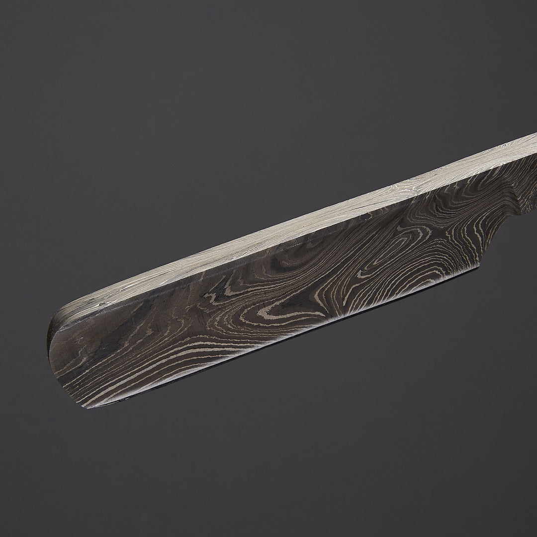 Custom Handmade Damascus Steel Straight Razor With Leather Sheath