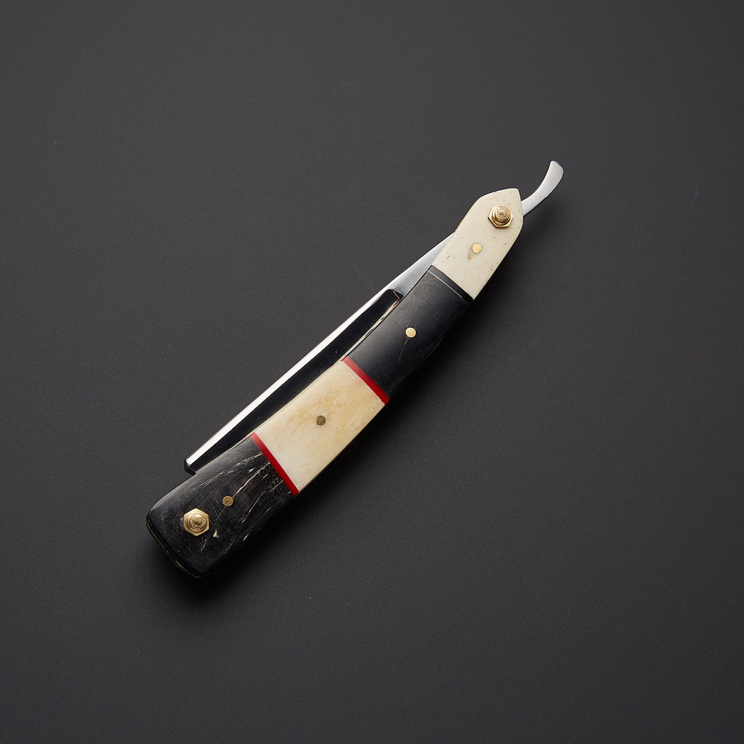 Custom Handmade J2 Steel Straight Razor With Leather Sheath