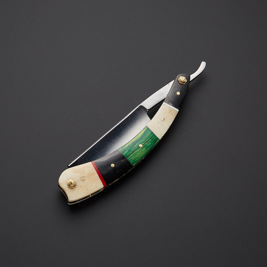 Custom Handmade J2 Steel Straight Razor With Leather Sheath
