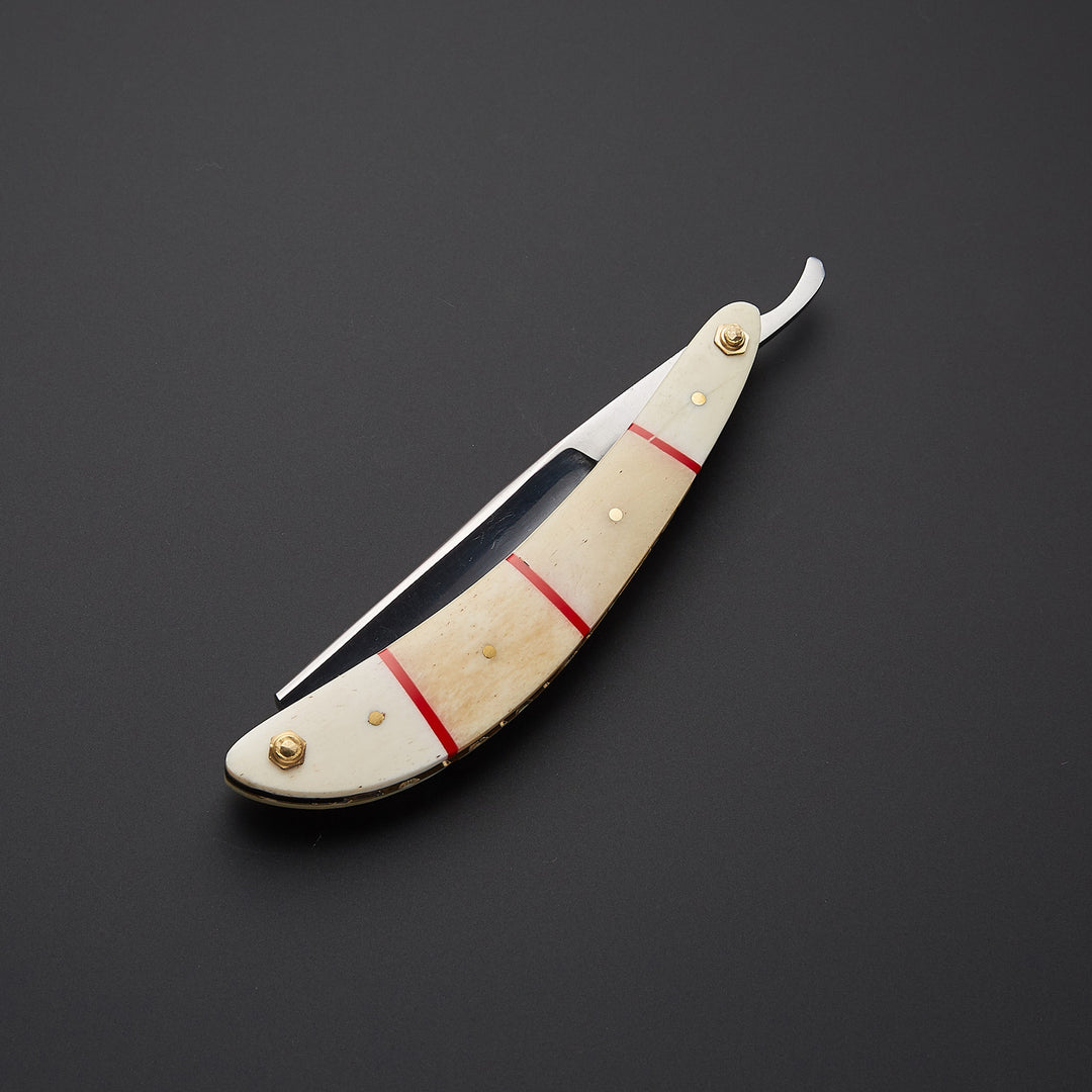 Custom Handmade J2 Steel Straight Razor With Leather Sheath
