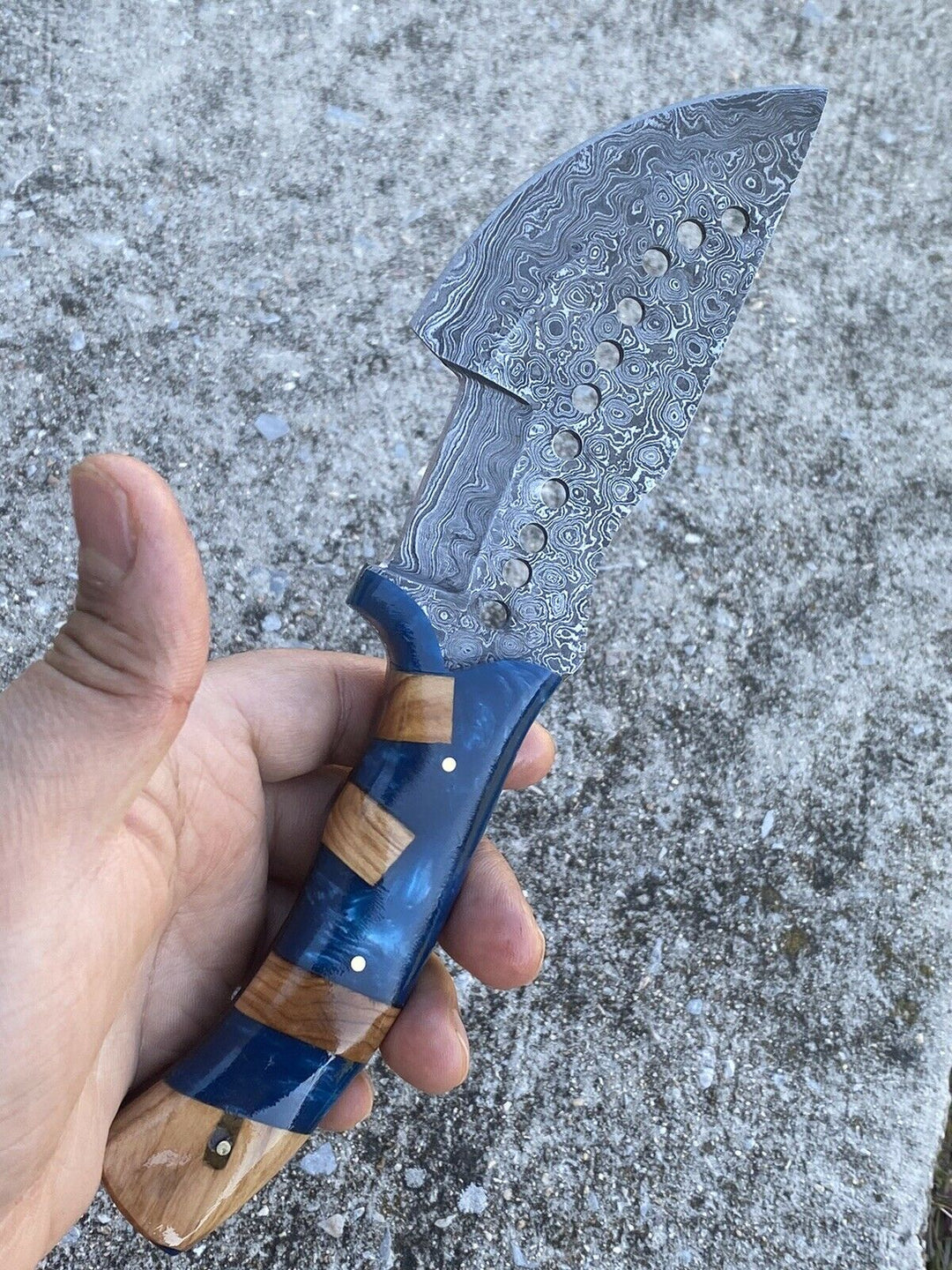 Custom Handmade Damascus Steel Tracker Hunitng Knife