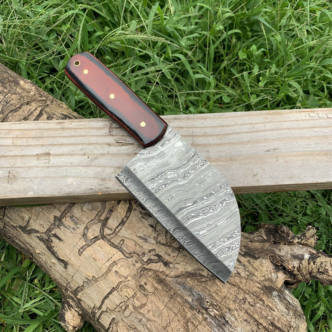 Custom Handmade Damascus Steel Chooper Kitchen Cleaver Knife