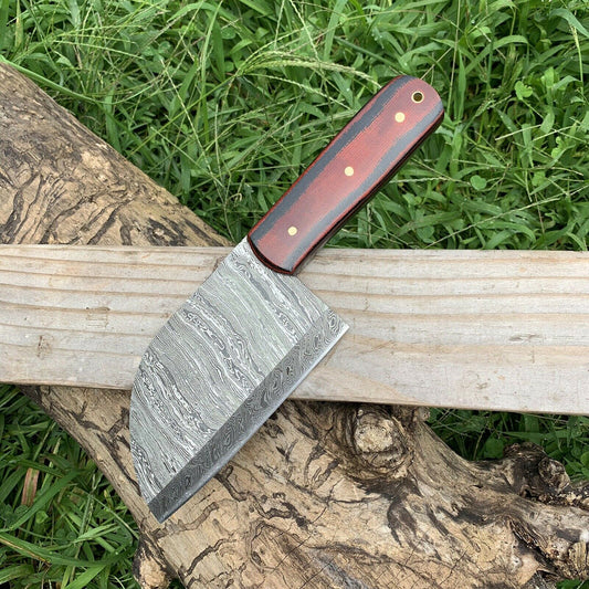 Custom Handmade Damascus Steel Chooper Kitchen Cleaver Knife