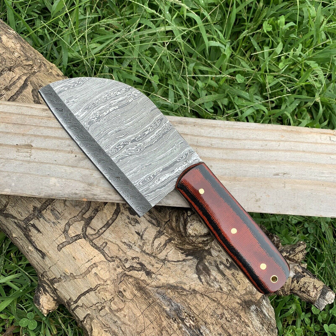 Custom Handmade Damascus Steel Chooper Kitchen Cleaver Knife