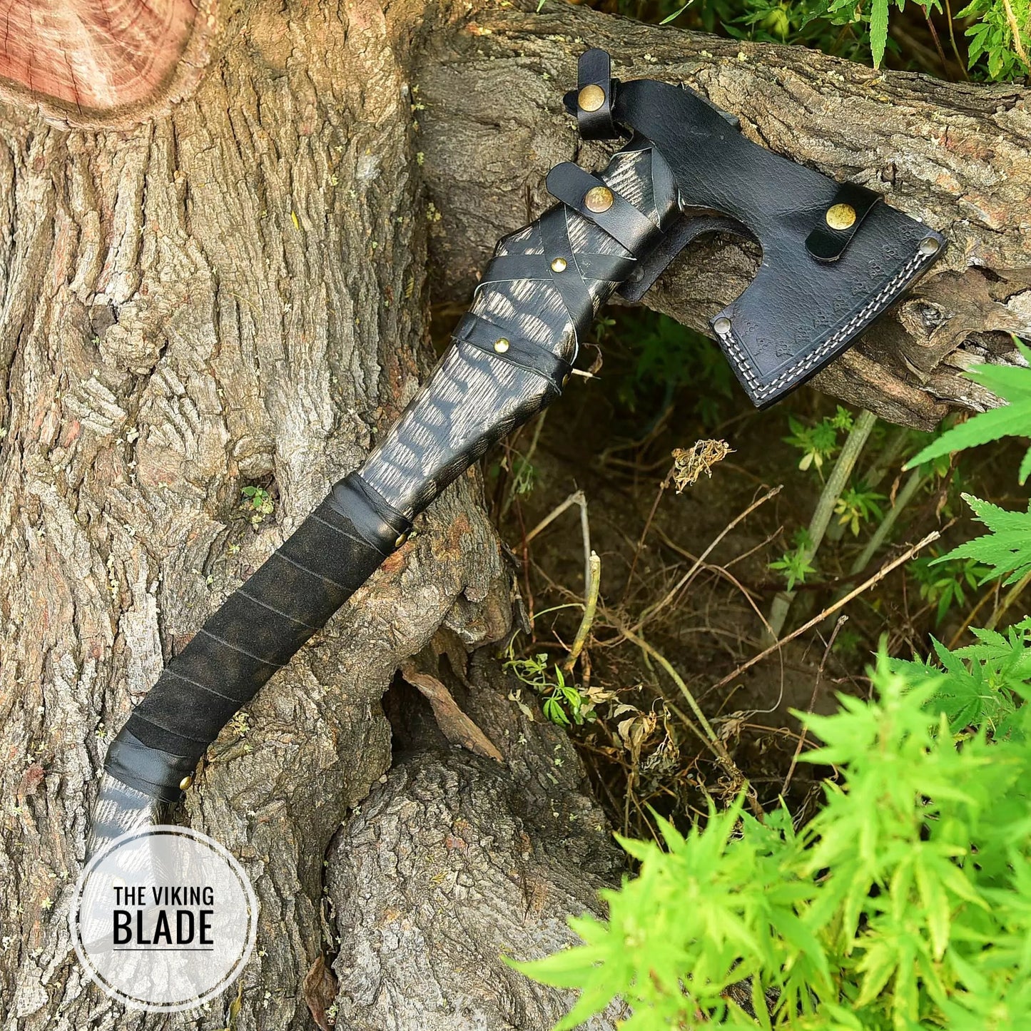 Custom Hand Forged Viking Axe With Leather Sheath |The Viking Blade|