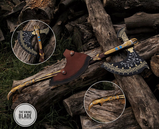 GOD OF WAR LEVIATHAN AXE WITH LEATHER SHEATH |The Viking Blade|