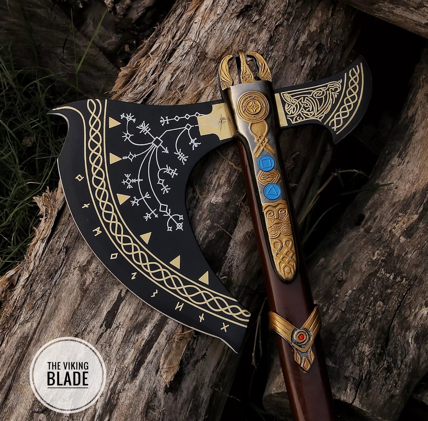 GOD OF WAR LEVIATHAN AXE WITH LEATHER SHEATH |The Viking Blade|