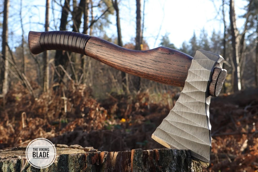 Custom Hand Forged Hatchet With Leather Sheath |The Viking Blade|