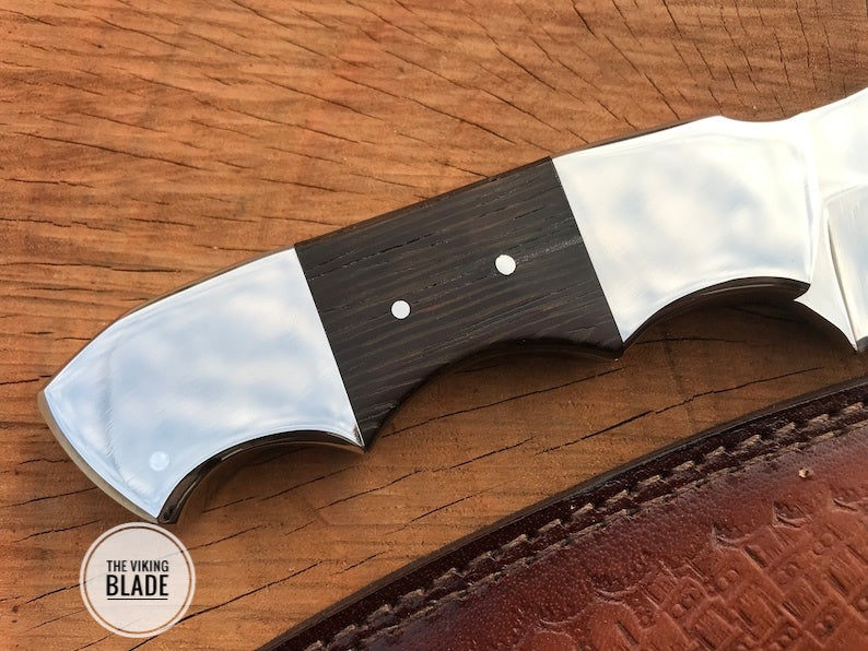 Custom Handmade D2 Steel Tanto Knife With Leather Sheath |The Viking Blade|