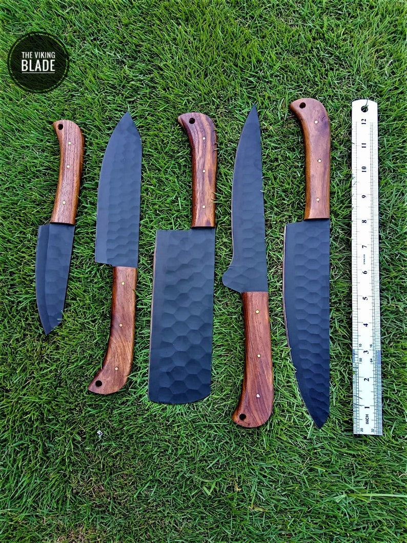 Custom Handmade Forged Carbon Steel Chef Knife Kitchen Knives Chef Set