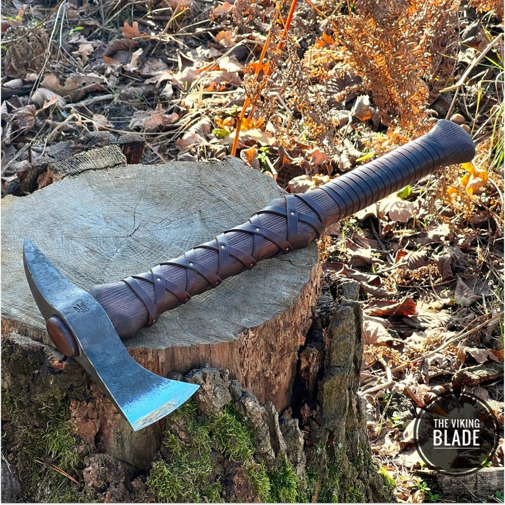 Hand-forged Gurons spike tomahawk