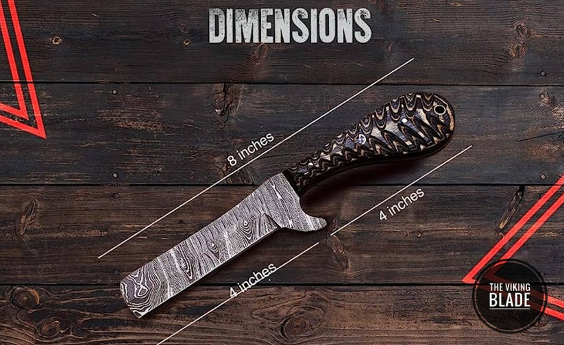 Damascus Bull Cutter Knife - Precision Tool for Animal Husbandry