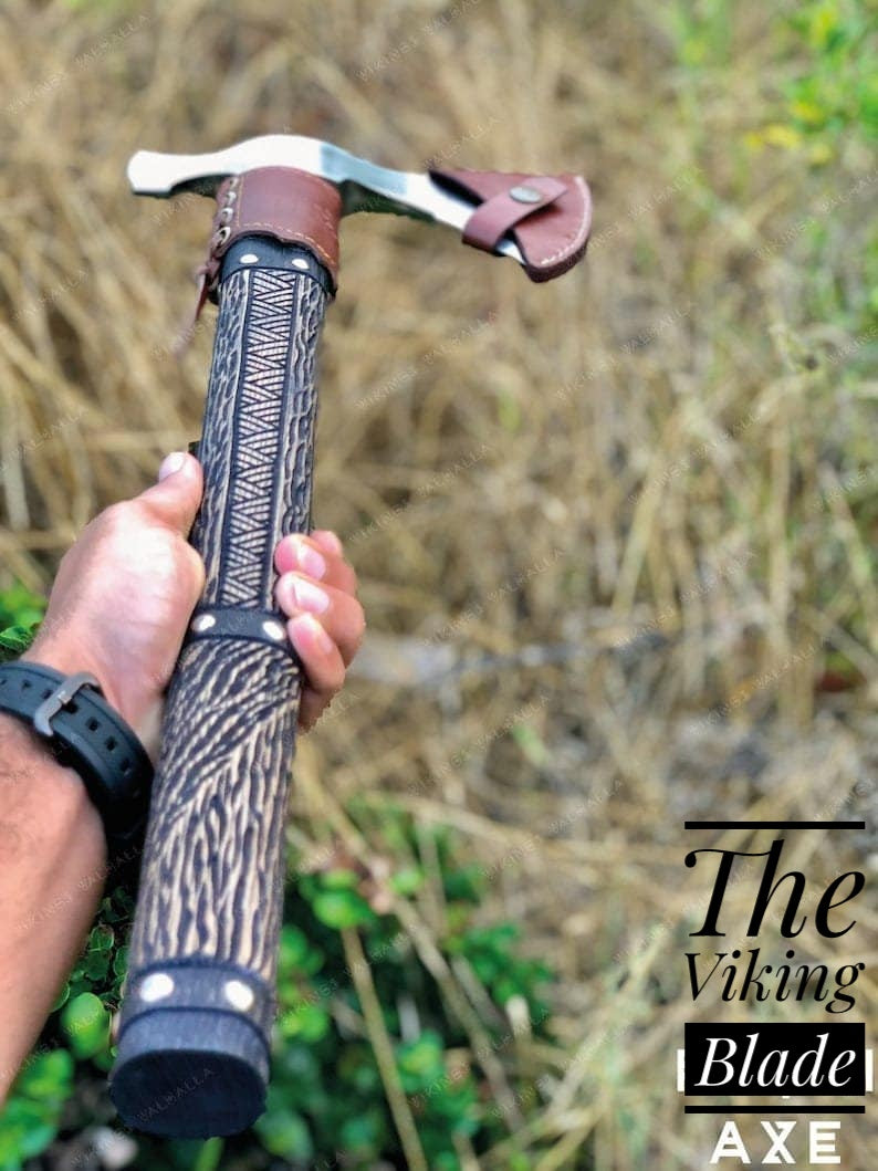 Handmade wooden Handle Viking Axe
