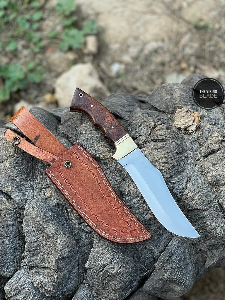 Custom Handmade 4116 Steel Hunting Knife With Leather Sheath