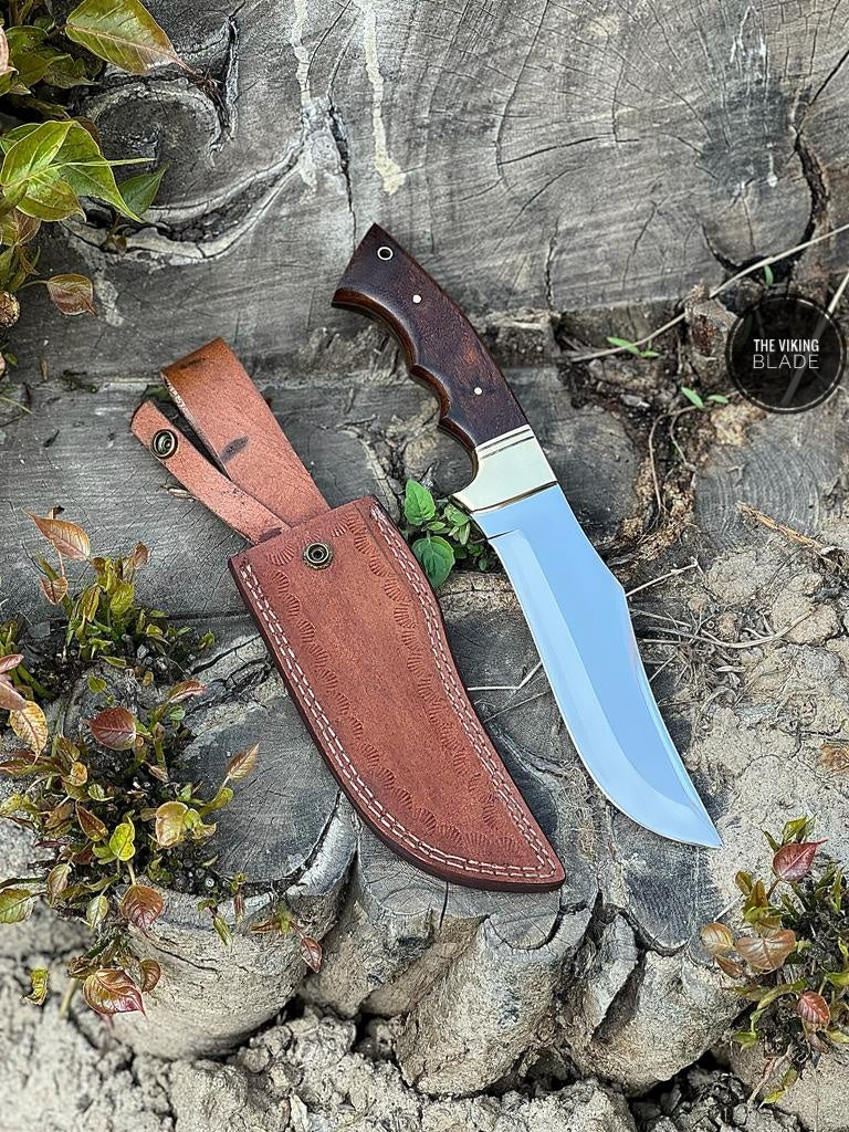 Custom Handmade 4116 Steel Hunting Knife With Leather Sheath