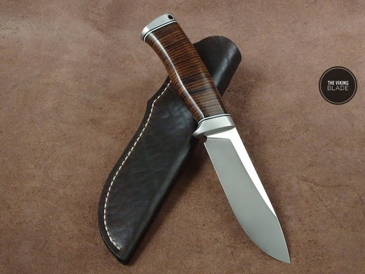 Stunning Handmade knife, leather handle, hunting knife, bushcraft knife