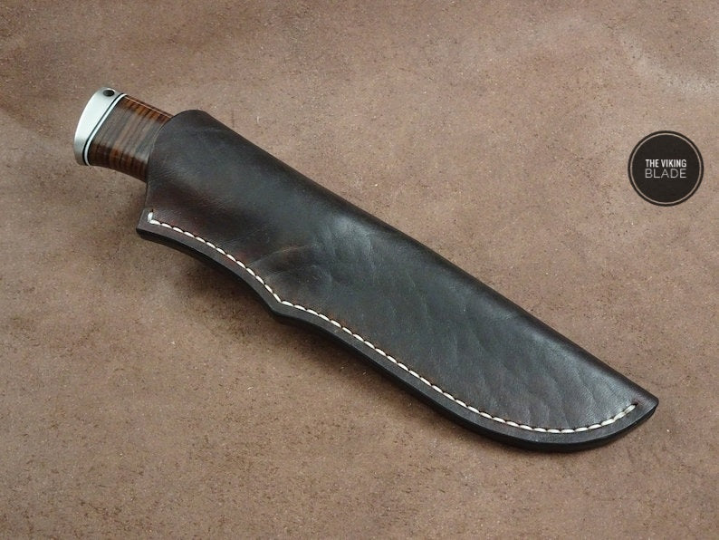Stunning Handmade knife, leather handle, hunting knife, bushcraft knife
