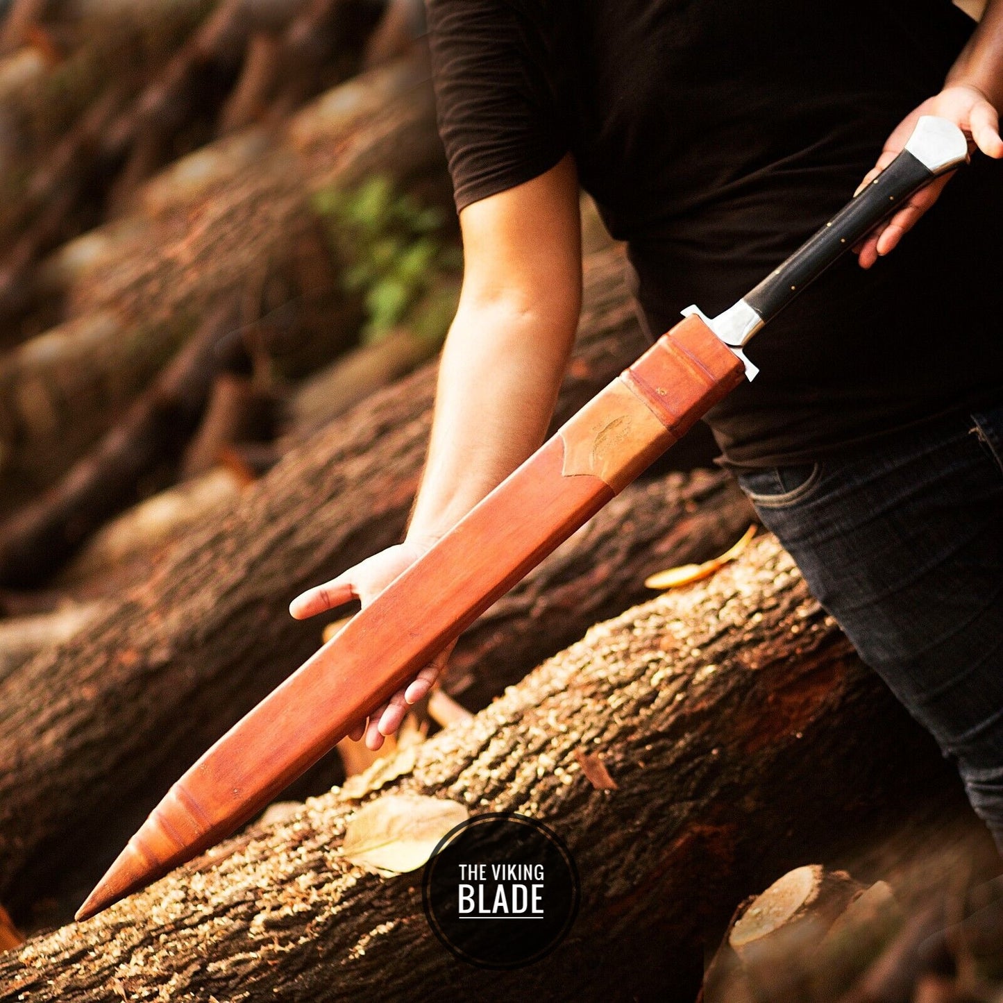 Custom Handmade Full Tang Steel Sword With Scabbard- Battle Ready Sharp Sword